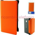 Custodia Flip Case per Nokia Lumia 532 (Arancione)